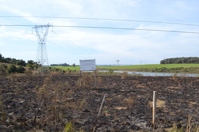 Apesar de grande parte do local ser queimada, chamas não geraram risco para a zona urbana