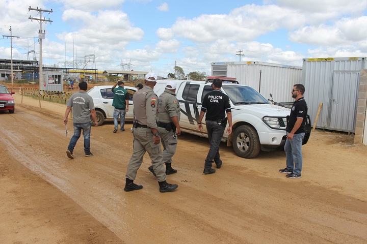 Brigada Militar e Polícia Civil de Candiota garantiram a segurança de toda equipe