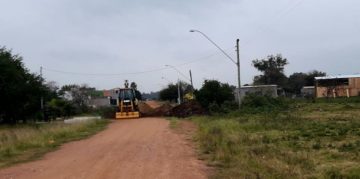 Camadas de terra já foram depositadas no local