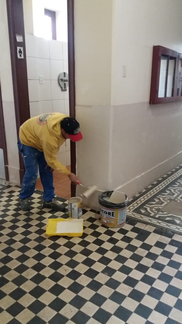A manutenção do prédio é um dos cuidados da direção
