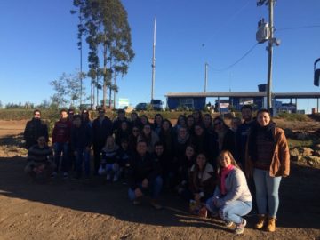 Todo o trabalho realizado no aterro foi apresentado para a turma de Engenharia Ambiental da UFPel