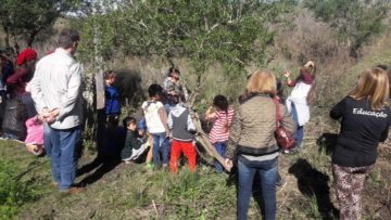 Encontro foi encerrado com uma visita a nascente protegida pela escola